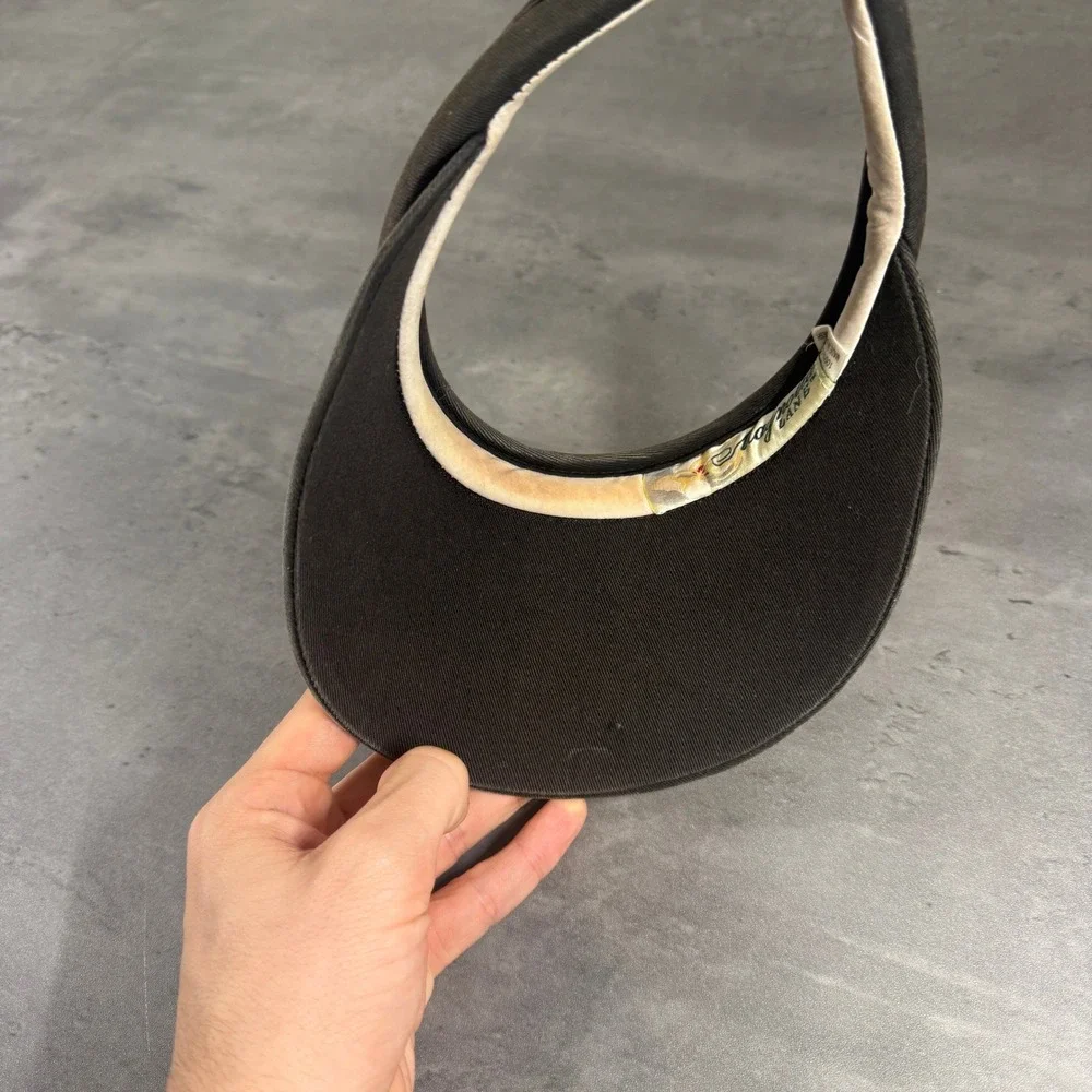 Vintage Masters Golf Visor Adult Black Faded Cotton Low Profile Tournament Hat - Picture 3 of 5